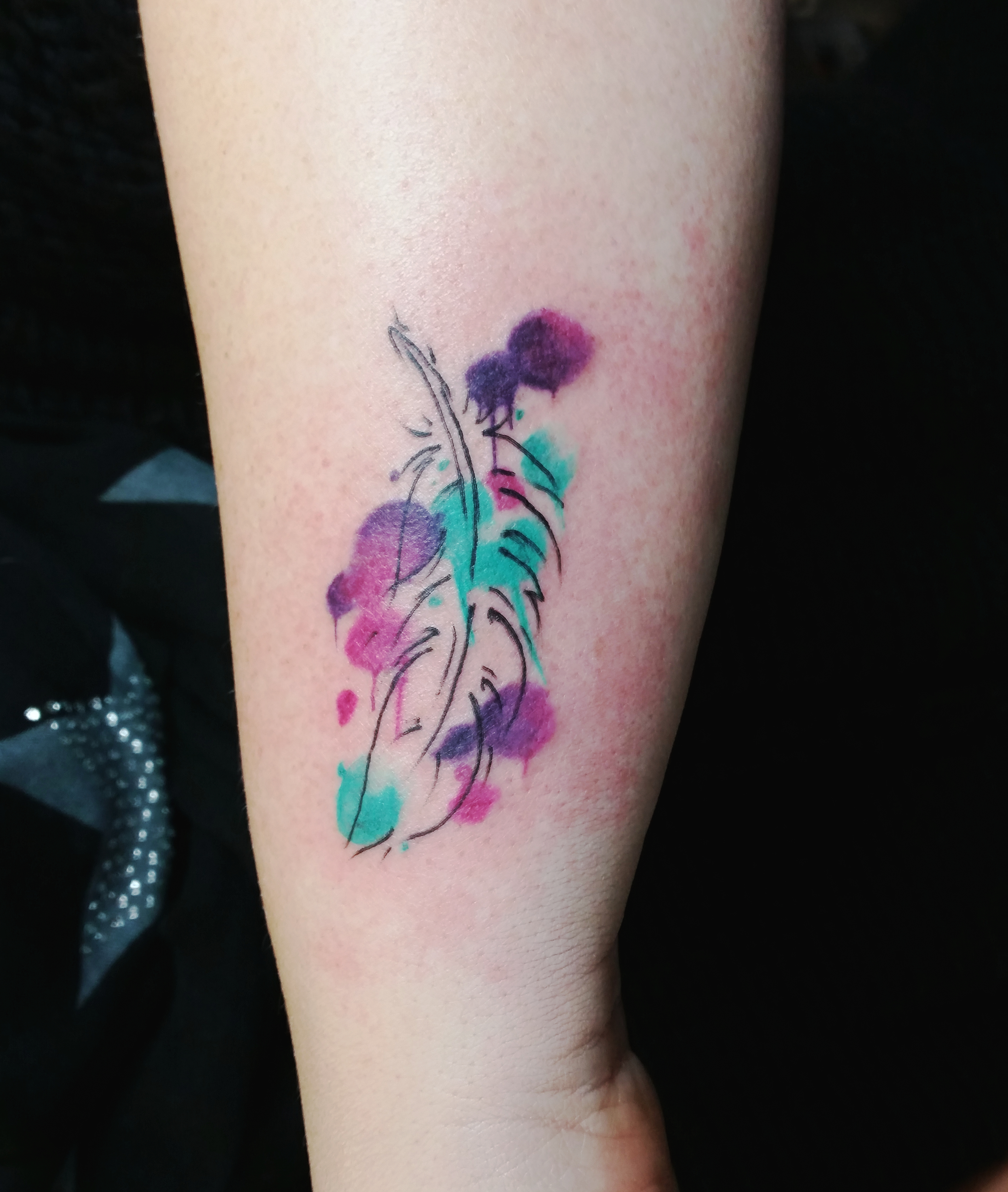 Federtattoo Aquarell Tattoo Watercolor Tattoos Siegburg Bonn Köln